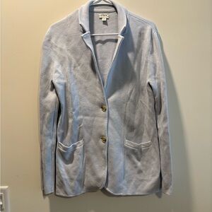 J. Crew Women's Light Blue, Shale Blue Sweater Blazer, Medium